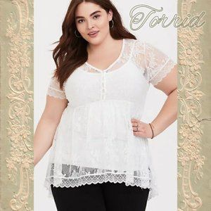 Torrid Lace Babydoll Top